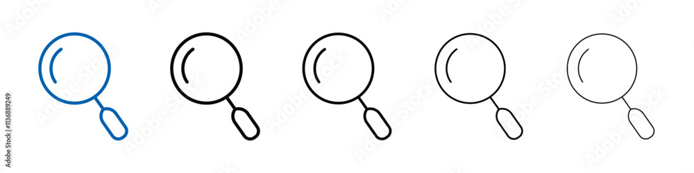 Poster search icon Outline vector logo for web ui
