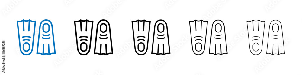 Aufkleber scuba diving icon outline vector logo for web ui
