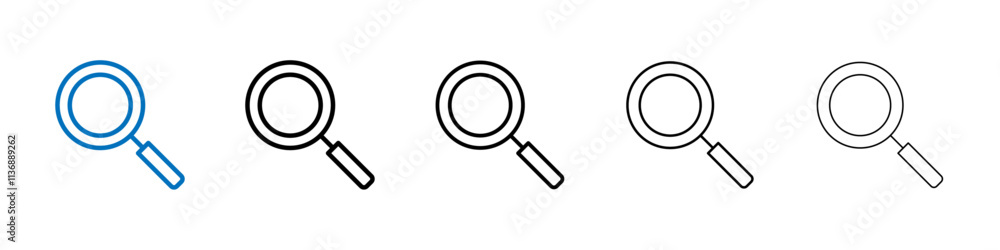 Poster Search icon Outline vector logo for web ui
