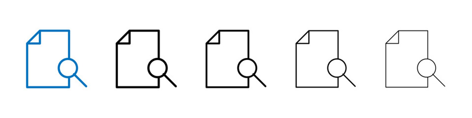 Search file icon Outline vector logo for web ui