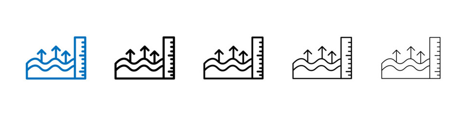 sea level icon Outline vector logo for web ui