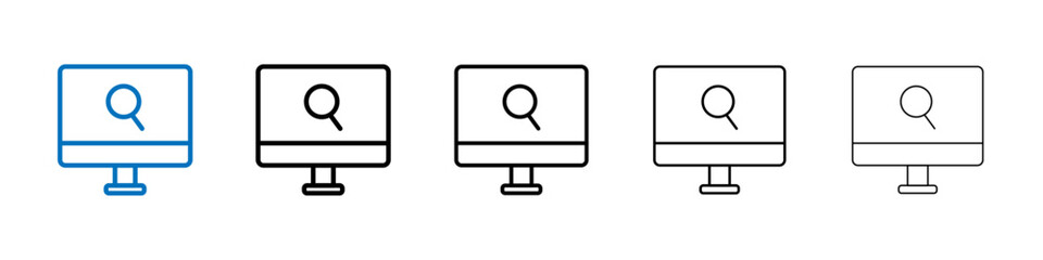 Search online icon Outline vector logo for web ui