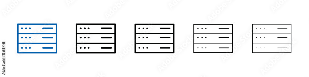 Fototapete server rack icon outline vector logo for web ui