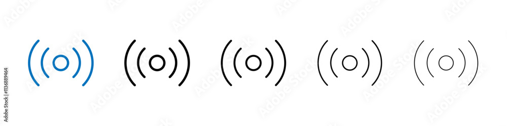 Poster sensor icon outline vector logo for web ui