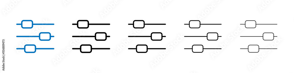Poster Settings slider icon Outline vector logo for web ui