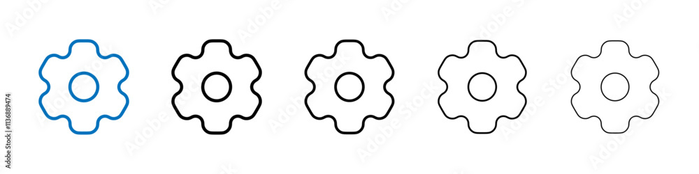 Poster settings icon outline vector logo for web ui