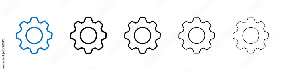 Poster Settings icon Outline vector logo for web ui