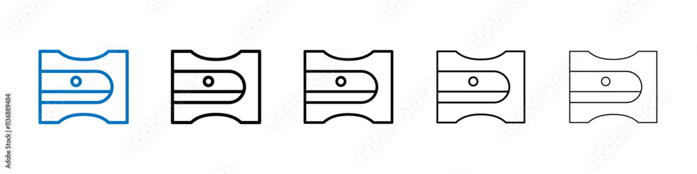 Poster sharpener icon outline vector logo for web ui