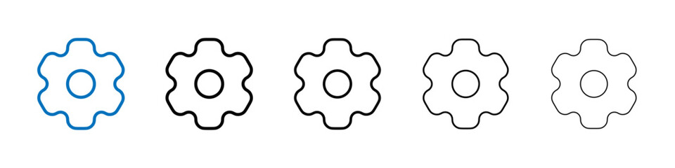 Settings icon Outline vector logo for web ui