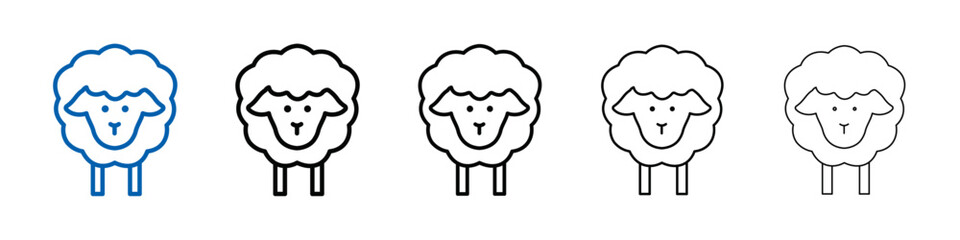 sheep icon Outline vector logo for web ui