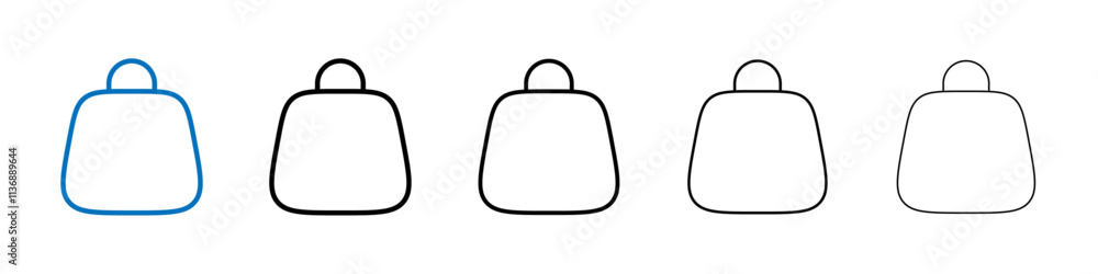 Poster shopping bag icon outline vector logo for web ui