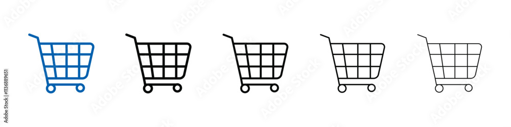 Poster shopping icon outline vector logo for web ui