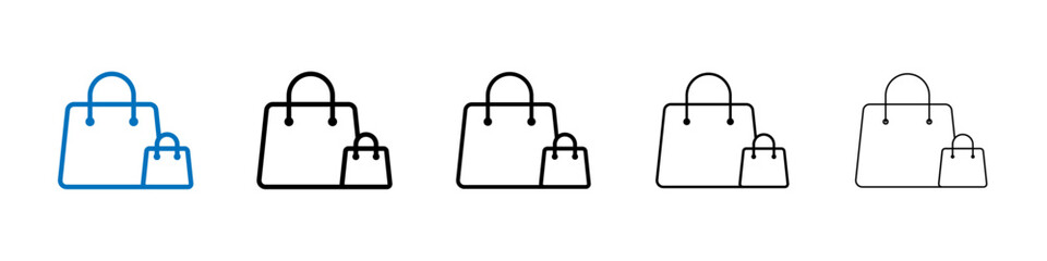 Shopping Bags icon Outline vector logo for web ui