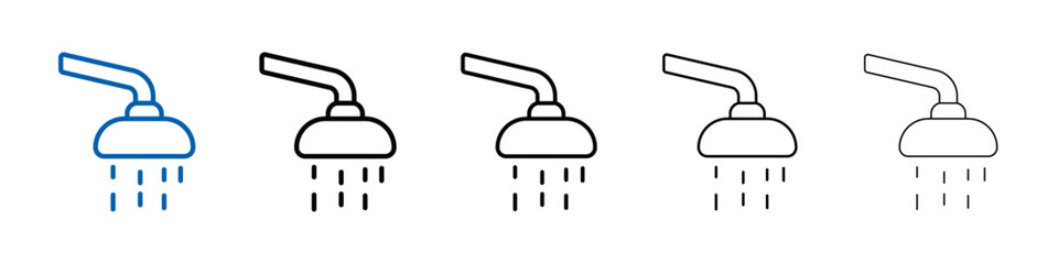 Shower icon Outline vector logo for web ui