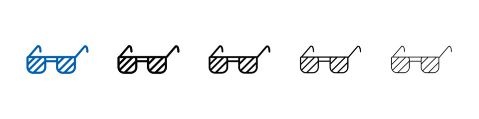 shutter sunglasses icon Outline vector logo for web ui