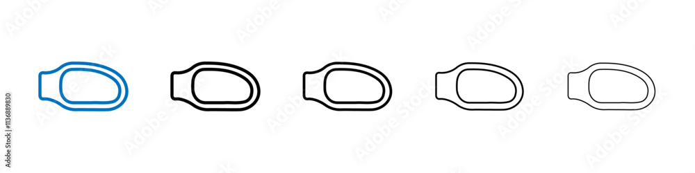 Aufkleber side mirror icon outline vector logo for web ui