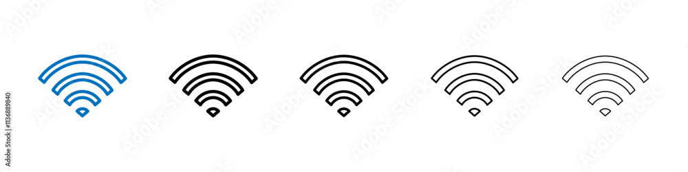 Poster signals icon outline vector logo for web ui