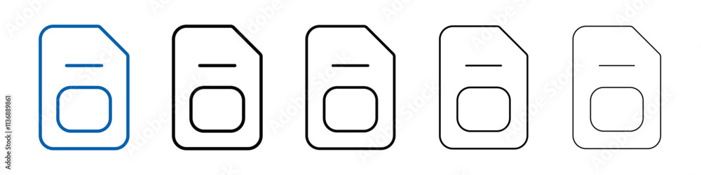 Poster Sim card icon Outline vector logo for web ui
