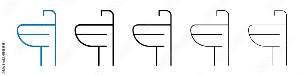 Aufkleber sink icon outline vector logo for web ui
