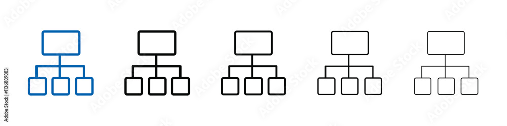 Poster Sitemaps icon Outline vector logo for web ui