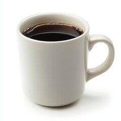 Coffee cup isolated on white background, representing beverage, cafe culture, and morning routine concepts.