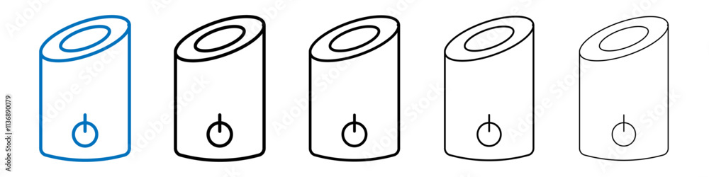 Poster smart speaker icon outline vector logo for web ui