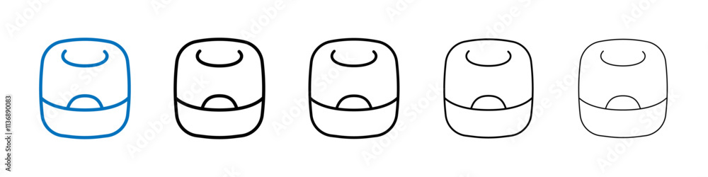 Poster smart speaker icon outline vector logo for web ui
