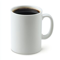 Coffee cup isolated on white background, representing beverage, cafe culture, and morning routine concepts.