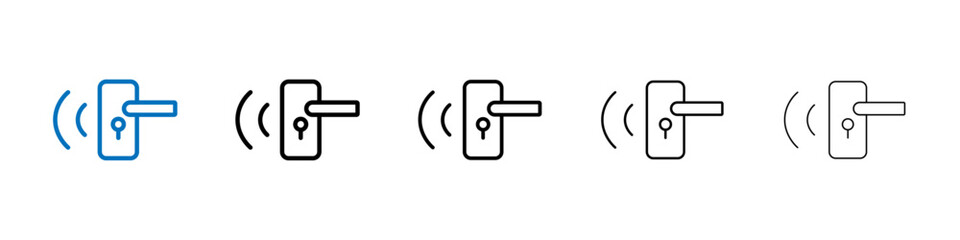 Smart lock icon Outline vector logo for web ui