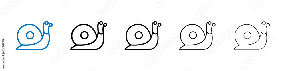Poster snail icon outline vector logo for web ui