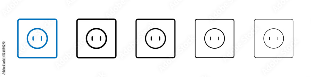 Poster Socket icon Outline vector logo for web ui