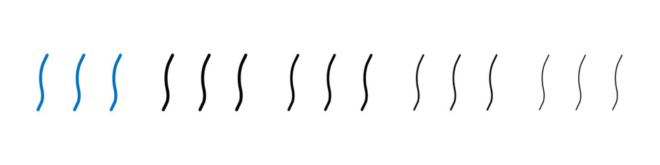 Smoke steam silhouette icon Outline vector logo for web ui