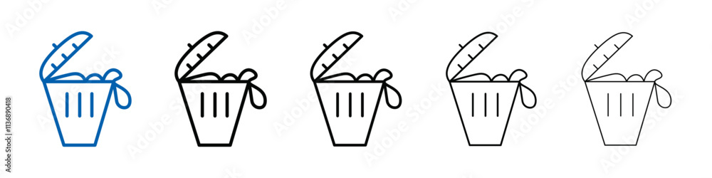 Poster solid waste icon outline vector logo for web ui