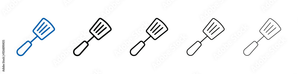 Poster spatula icon outline vector logo for web ui