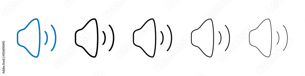 Poster Speaker Icon Outline vector logo for web ui