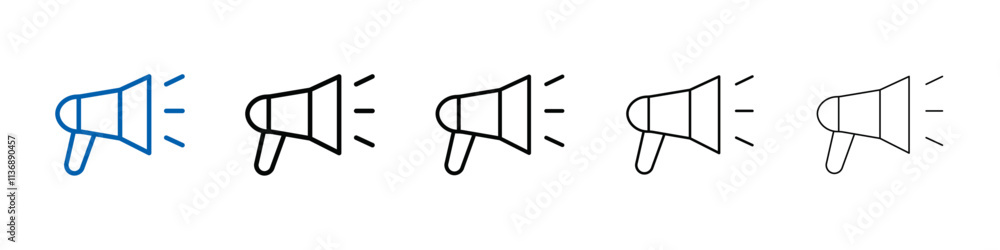 Aufkleber Speaker icon Outline vector logo for web ui