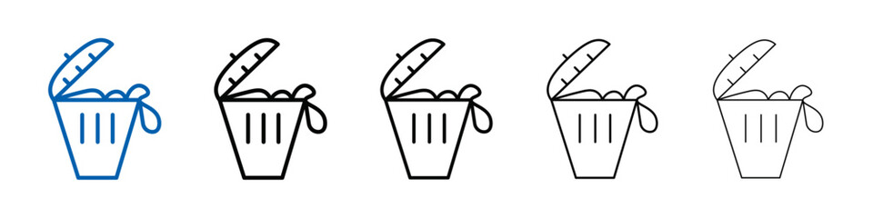 Solid waste icon Outline vector logo for web ui