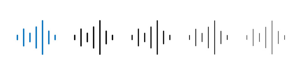 Sound wave icon Outline vector logo for web ui