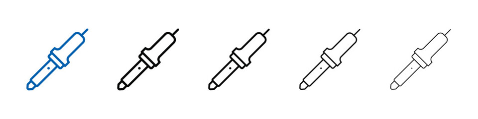 Soldering iron icon Outline vector logo for web ui