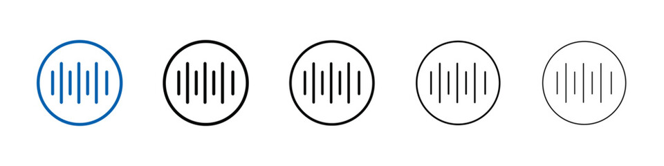Sound Wave Icon Outline vector logo for web ui
