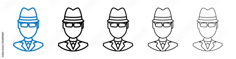 Poster Spy icon Outline vector logo for web ui