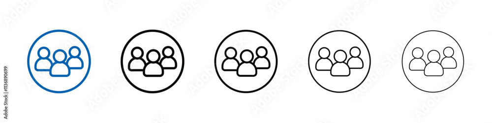 Poster squad icon outline vector logo for web ui