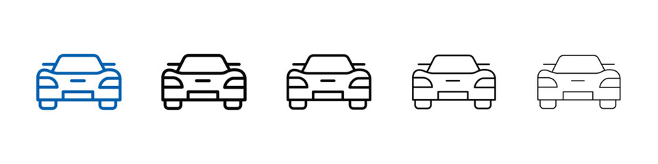 Sports Car icon Outline vector logo for web ui