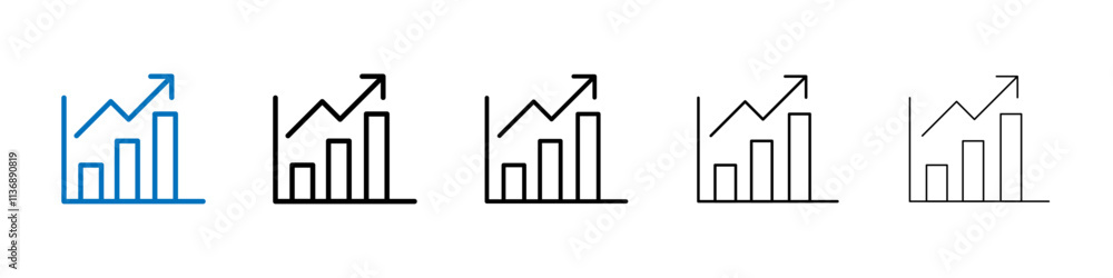 Poster statistics icon outline vector logo for web ui