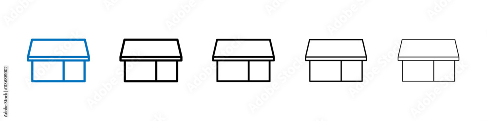 Aufkleber Store icon Outline vector logo for web ui