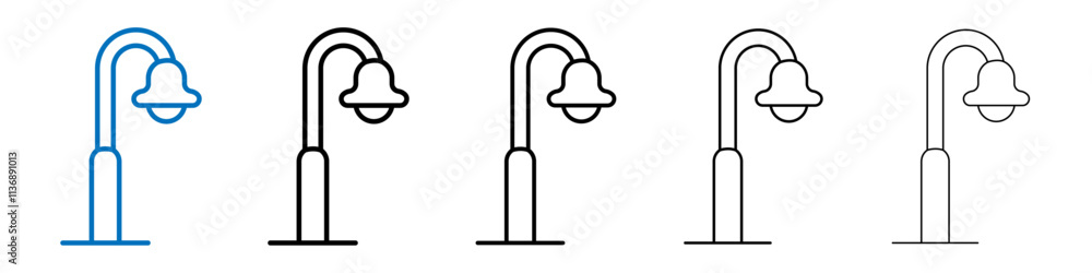 Poster street light icon outline vector logo for web ui