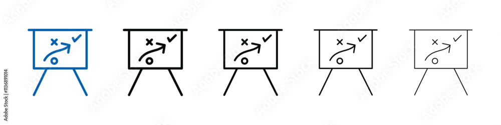 Poster strategy icon Outline vector logo for web ui