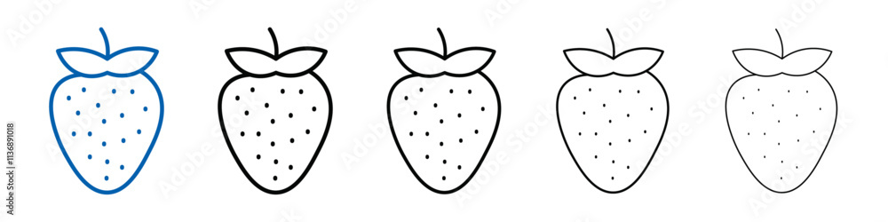 Poster strawberry icon Outline vector logo for web ui
