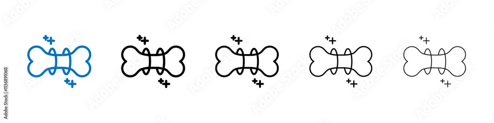 Poster strong healthy bones icon outline vector logo for web ui