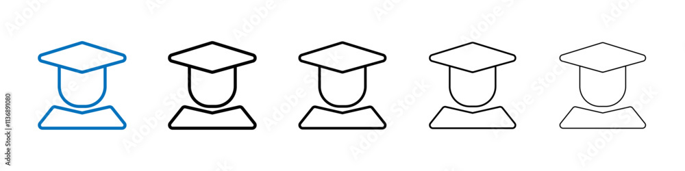 Poster student icon outline vector logo for web ui